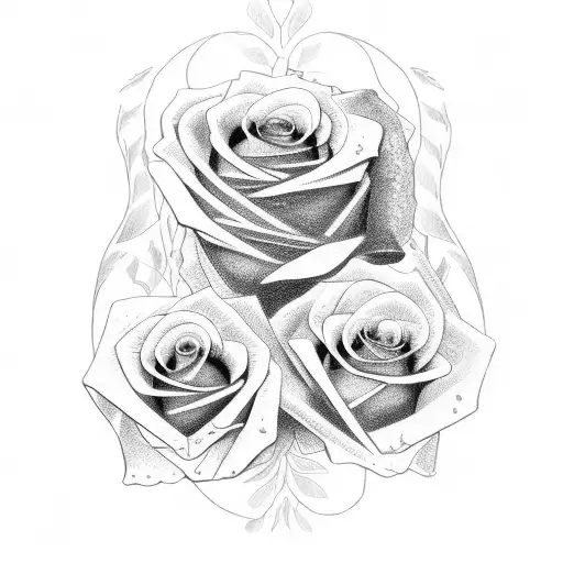 5 Roses And Native American Headdress