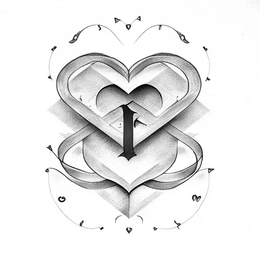 Cursive Initial M With Heart Around It