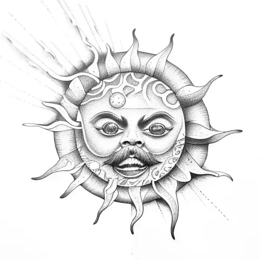 Ocean And Sun On A Plain