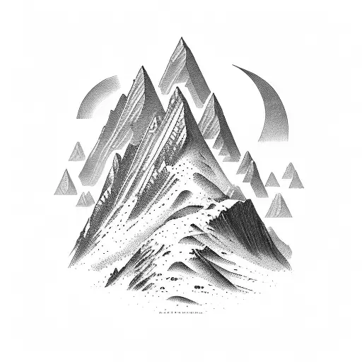 Mountain Scene Roman Numeral 27