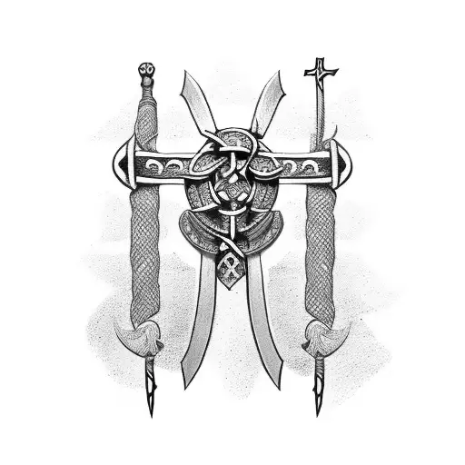 Viking Cross With Sword