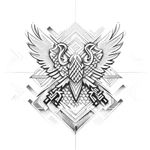 Create A Geometric Eagle Design Inspired By Polish Military Symbols
