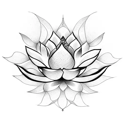 Lotus Flower And A Bird