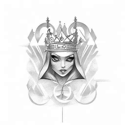 Kk Letters Card Spade And Queen