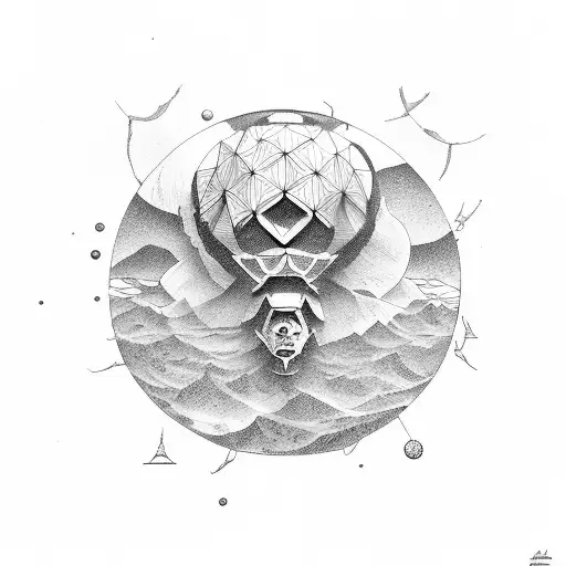 Titan Atlas On The Map Of Egean Sea