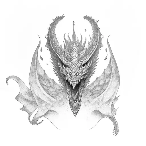 Teen Woman With A Dragon