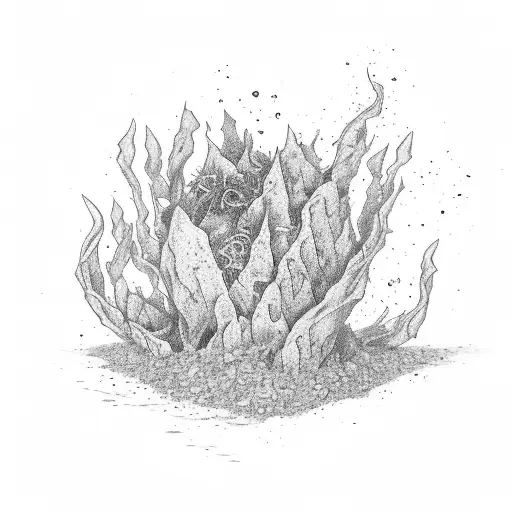 A Plant Growing Through Ash And Rubble