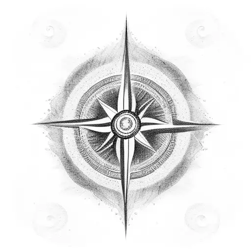 Yin And Yang Flames Compass