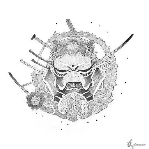 Samurai And Cherry Tree