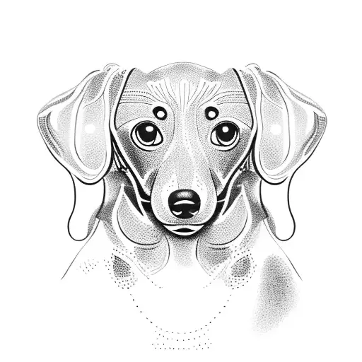 Full Body Dachshund Single Line