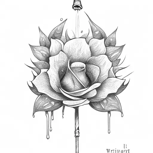 A Warrior Watering Some Flowers