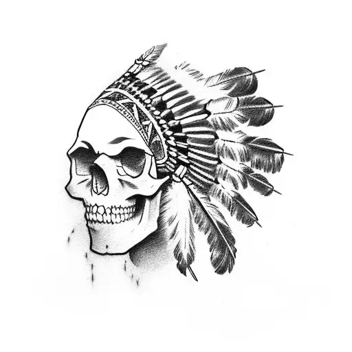 Skull Indian Chief Headpiece