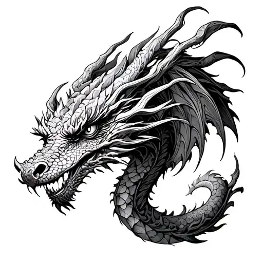 Dragon Cyber Sigilism Style