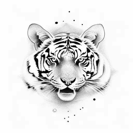 Tigress With Baby And Rose