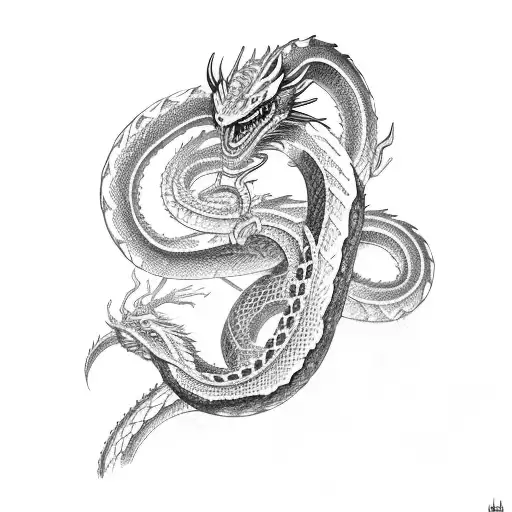 Serpent Dragon On Arm