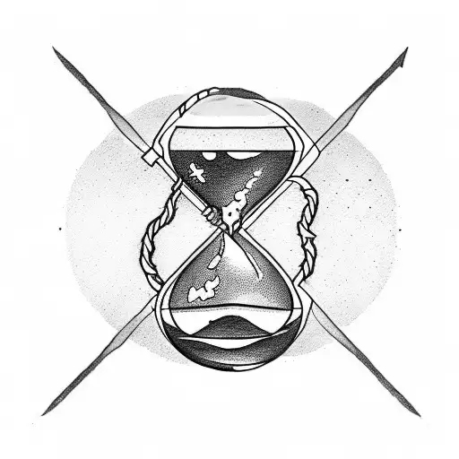 Hourglass With An Anchor