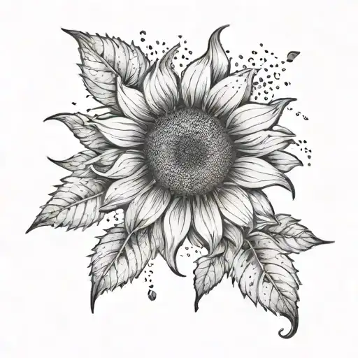 A Sunflower Blooming With The Quote 'Someone Someday That Will Grow Up To The Clouds' As The Petals