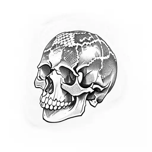 Skull With Python And Number 13