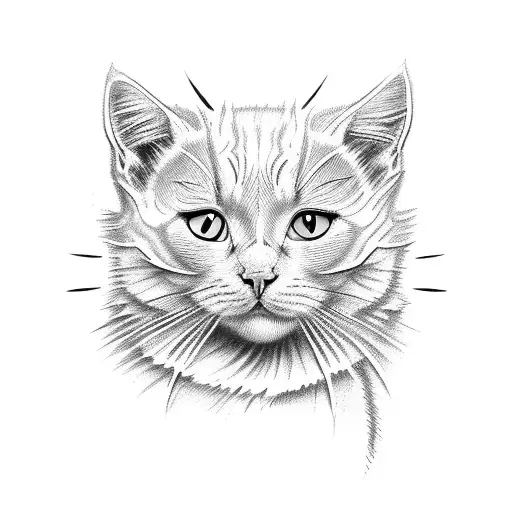 A Little White Cat Dacing With People