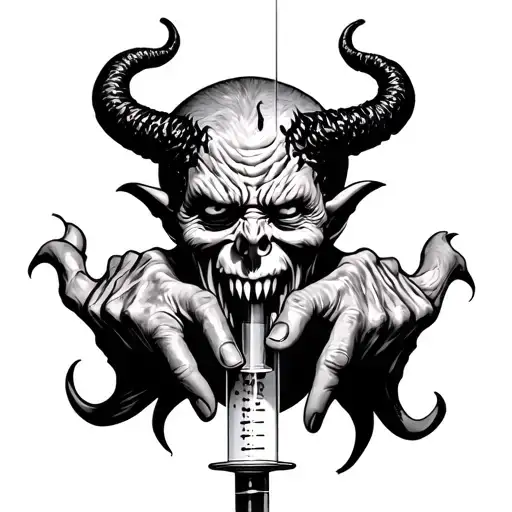 Satan Stuck Inside A Hypodermic Syringe