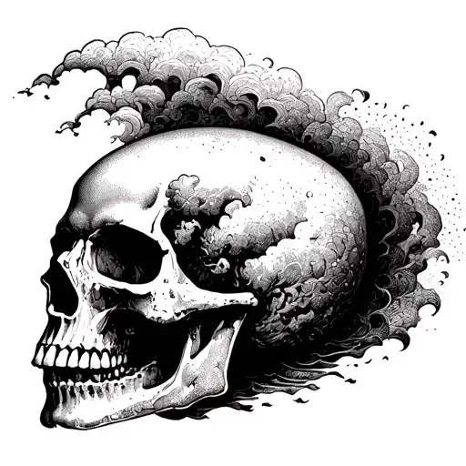Nautical Skulls In A Storm