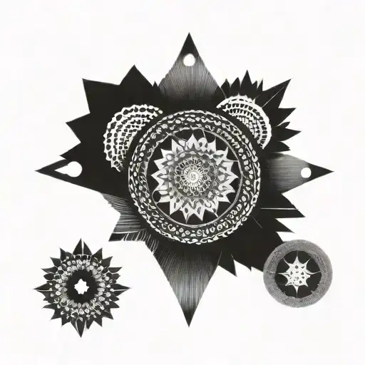 Mandala Design Incorporating Minimalist Shapes And Sacred Geometry Inspired By South America