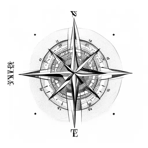 Compass And Palm Tree