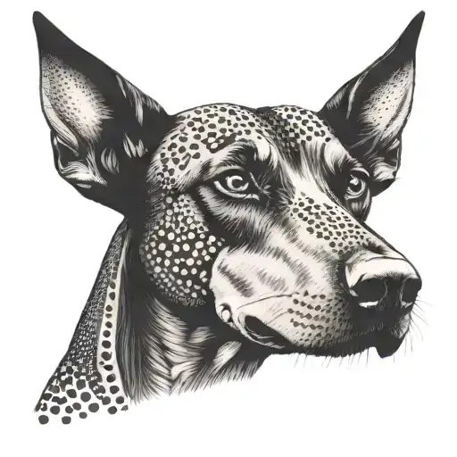 Christian Cross With Doberman