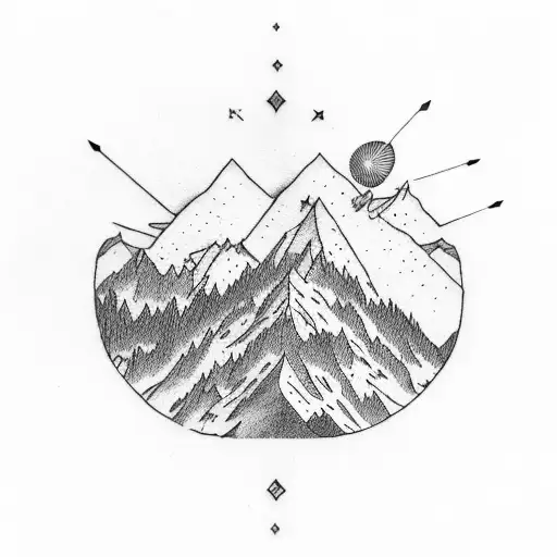 A Mountain Range With An Ls4 Glider Above