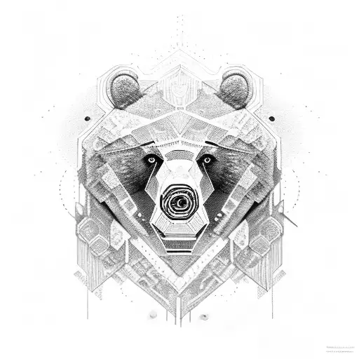 Bear Head Sage 3D Eye Force Psychedelic