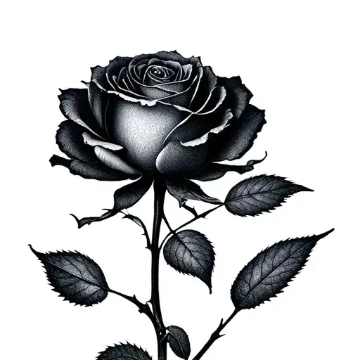 X Ray Of A Rose Stem Growing Minimal Thin