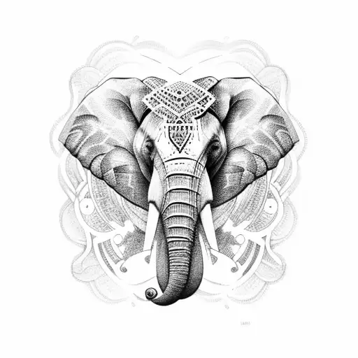 Elephant With Sanskrit