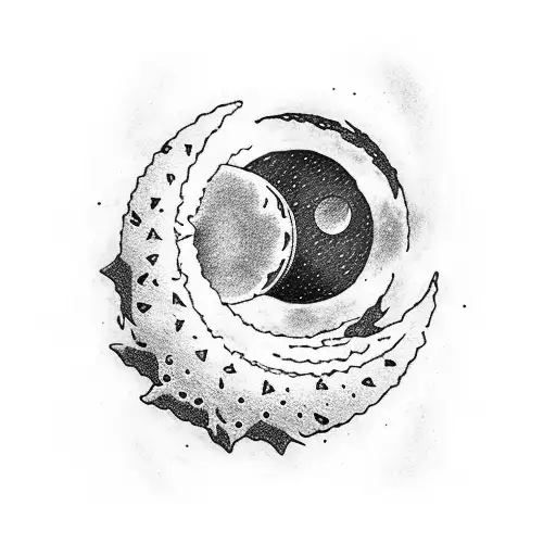 Crescent Moon With Jayce On The Inside Curve