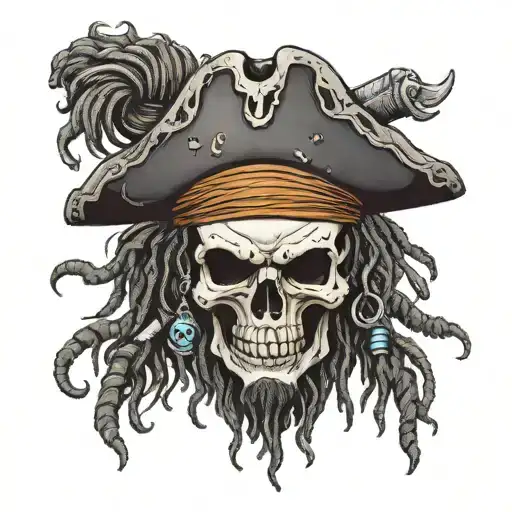 Pirate Skull With Dreads