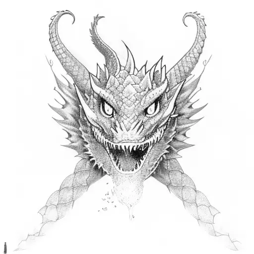 Full Left Arm Sleeve Up To Behind Left Ear Dragon With Fire