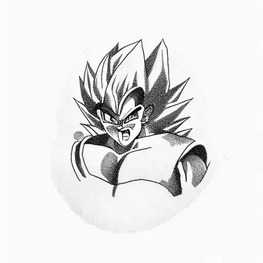 Vegeta From Dragon Ball In Peaky Blinders Style