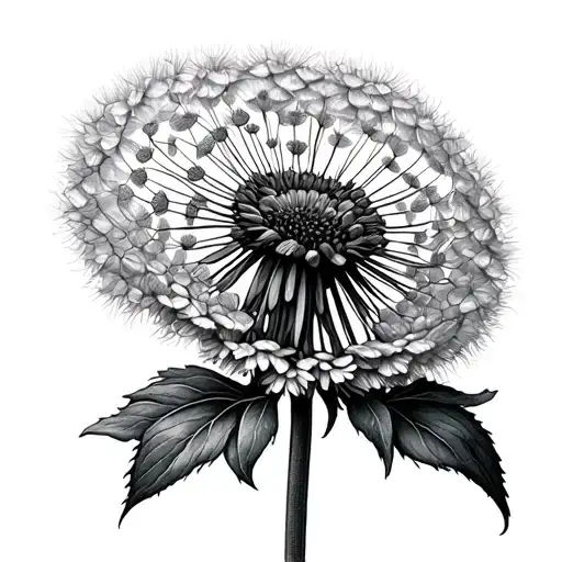 Dandelion Flower Full I Color