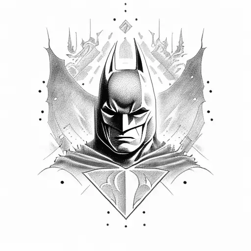 Dark Knight With Creepy Head In Hand