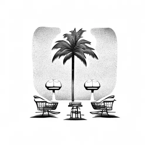 Palm Tree With Chairs