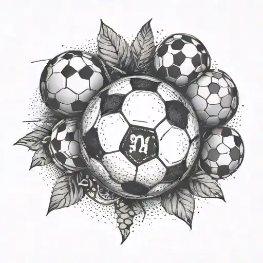 Create A Tattoo Featuring A Scripture Verse Intertwined With Soccer Elements