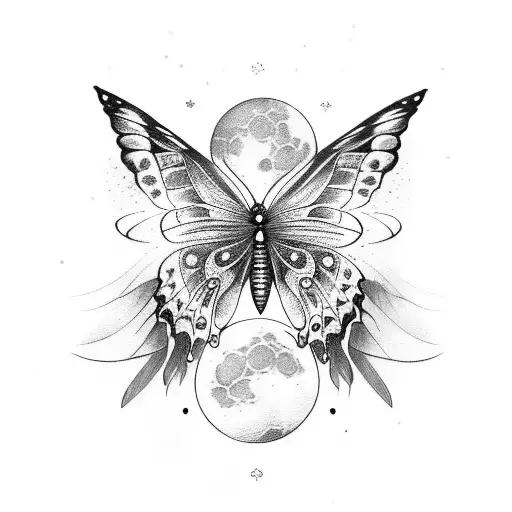 Butterfly With Moon Wings
