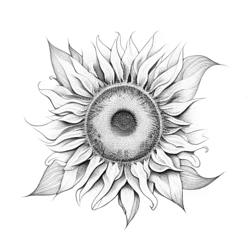 One Sunflower With Prominent Petals