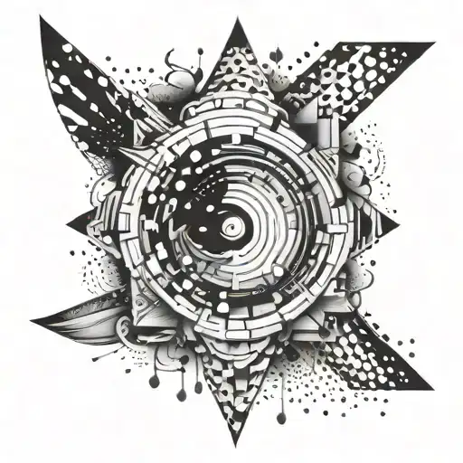 An Abstract Tattoo Design Inspired By The Concept Of Procrastination