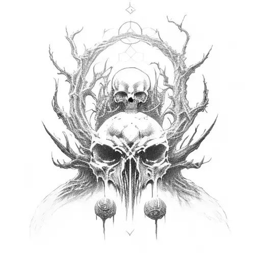 Elden Ring Logo With Bloodborne Logo And Leshen Skull Mixed Wit The Elden Ring Logo