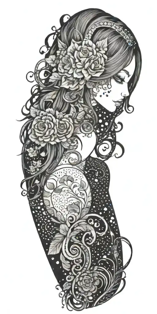 Background And Anime Girl