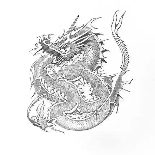 Dragon With Squirrel