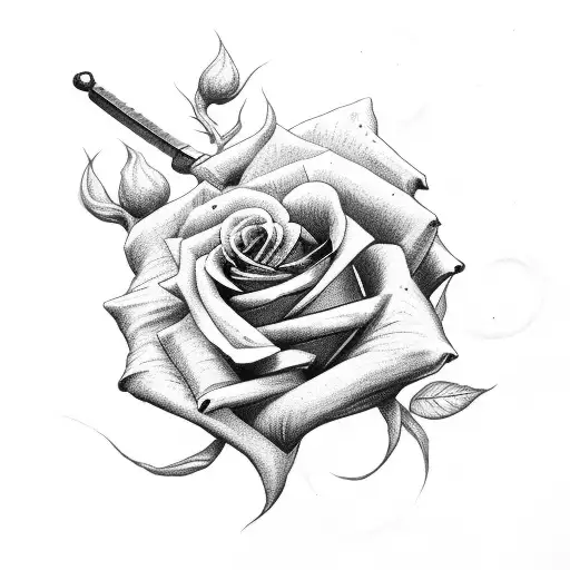 Roses With Guns And A Sword