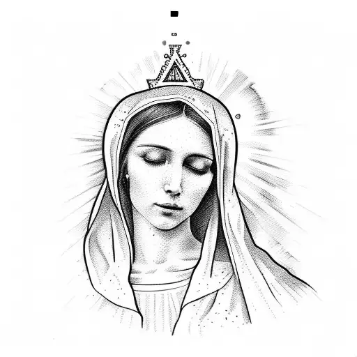 Virgin Mary In Heart Frame