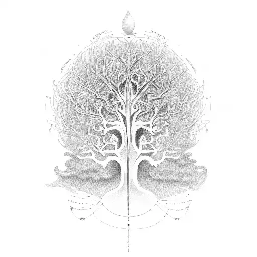 Life Tree With Mechanical Roots