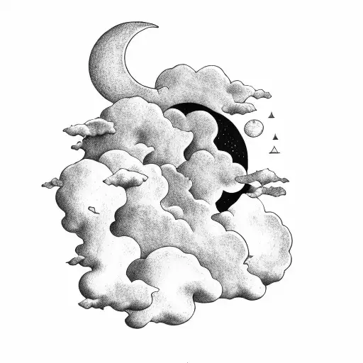 Clouds With Moon